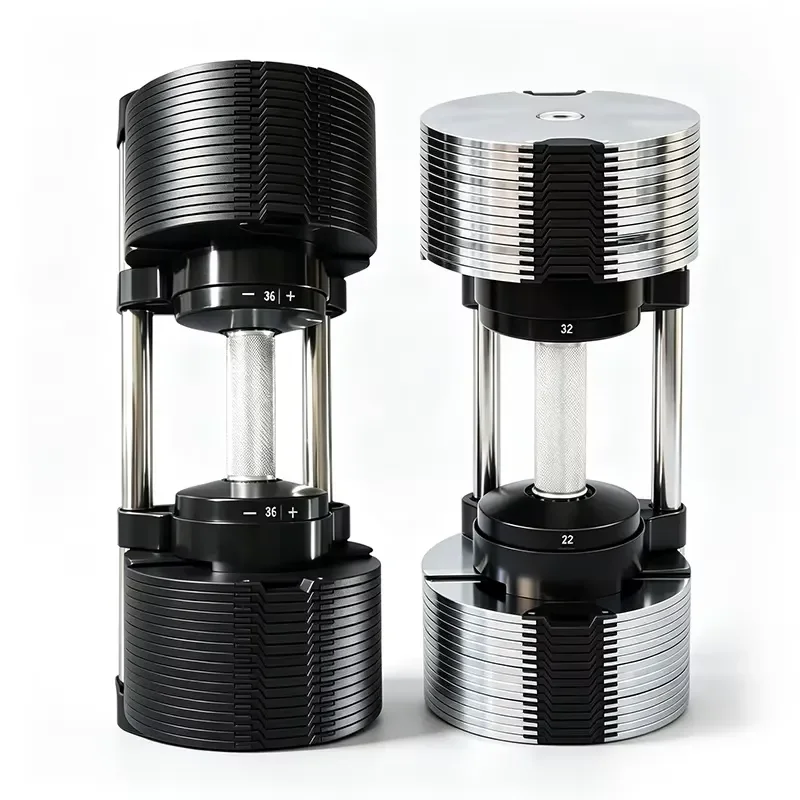 Adjustable Dumbbell Set 50kg Steel Weight Plates Color Coated Home Gym Fitness Equipment Muscle Building Training Gear for