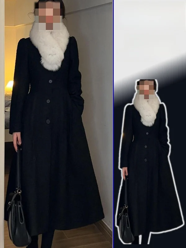 

Шерстяное пальто большого размера с поясом на талии, на одной пуговице, премиум-класса, весна-осень, новинка для молодых женщин