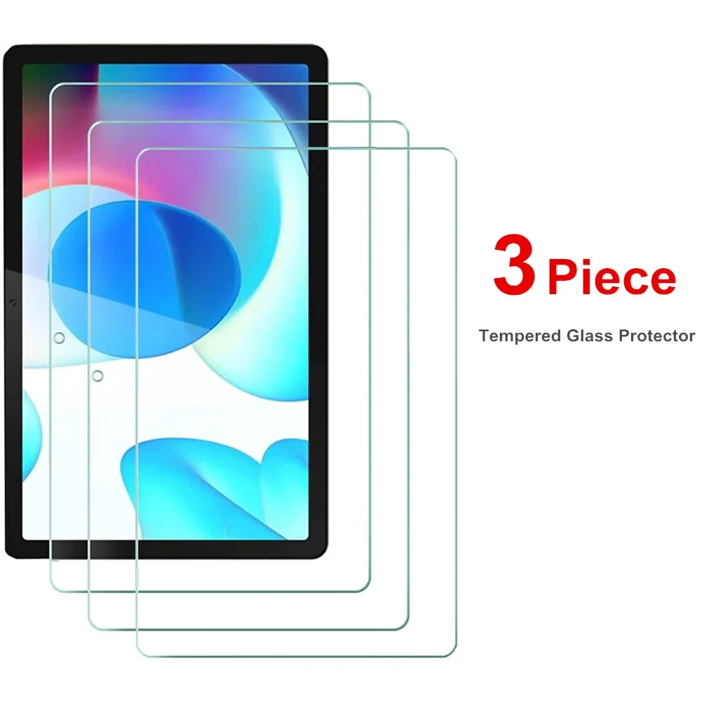 واقي شاشة من الزجاج المقسى مكون من 3 قطع لـ Realme Pad 10.4 بوصة ممن لهم Pad 11 / Realme Pad 2 / X HD أفلام شفافة مضادة للخدش