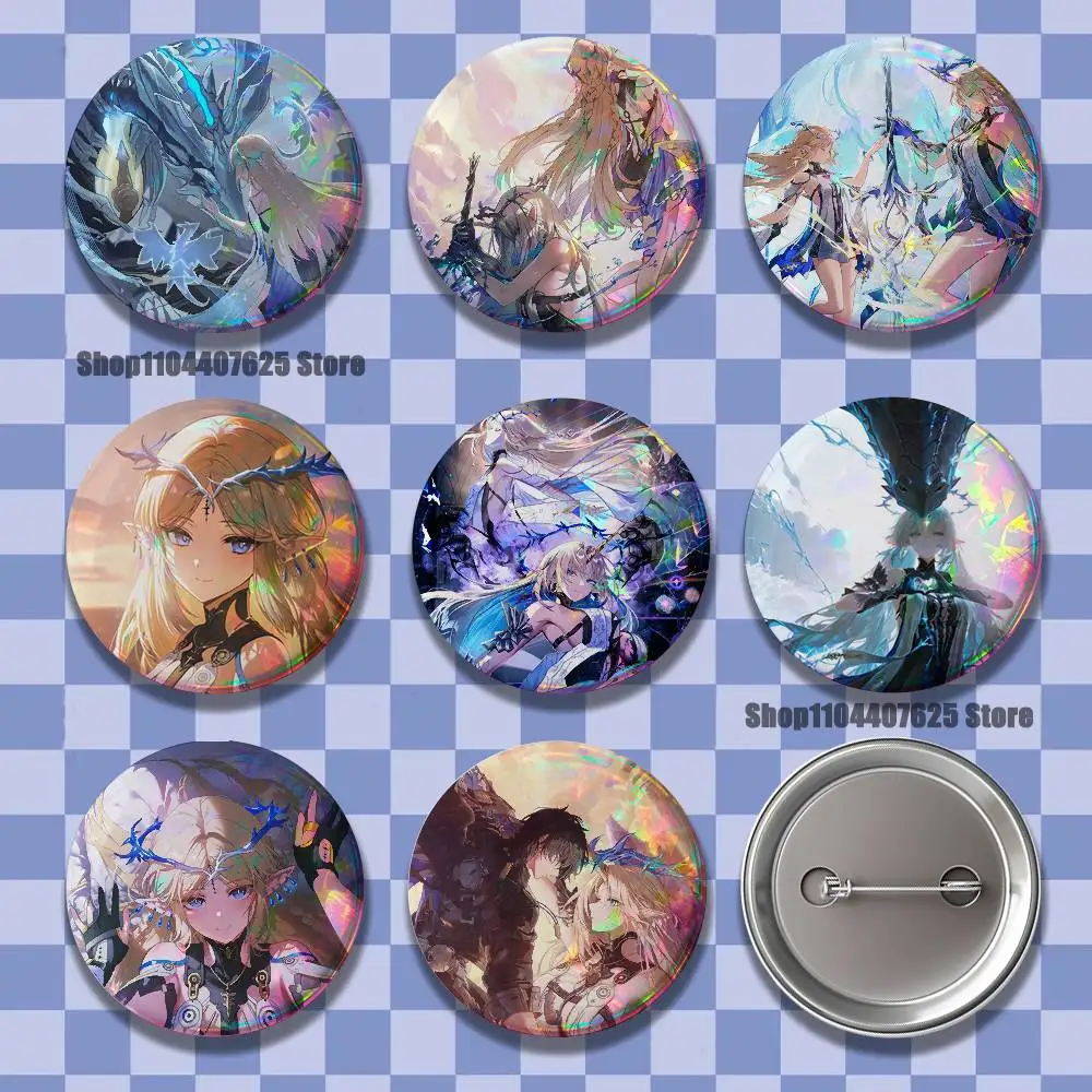 

Cartethyia-Wuthering Waves Badges Button Round Creative Pin Brooch Badge Bag Decor Accessories Fans Collect Friends Gifts