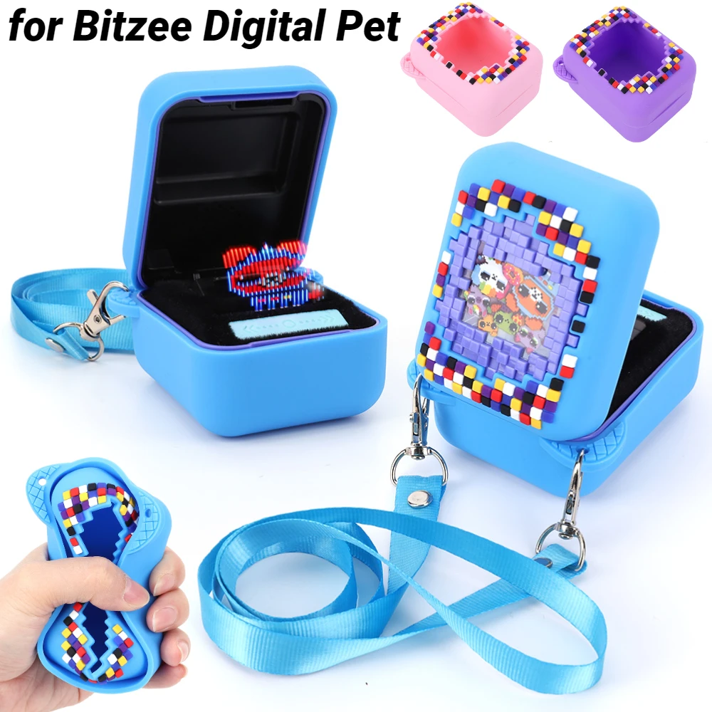 Carry Case Bag for Bitzee Digital Pet Silicone Protective Cover With Lanyard Anti Drop Protector Skin Sleeve Cover for Bitzee