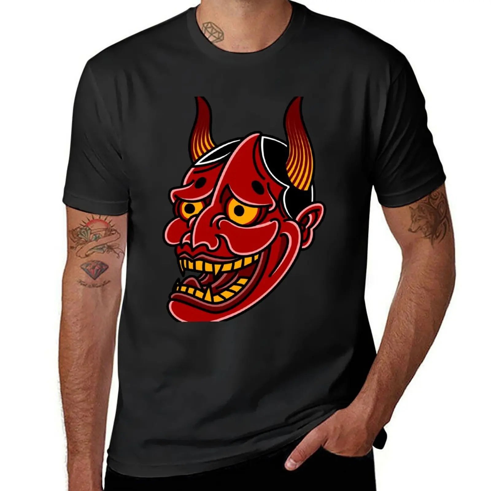 Salty-Dog Japanese Hannya Demon Noh Theater Mask T-Shirt heavyweights customs design your own oversizeds mens t shirts