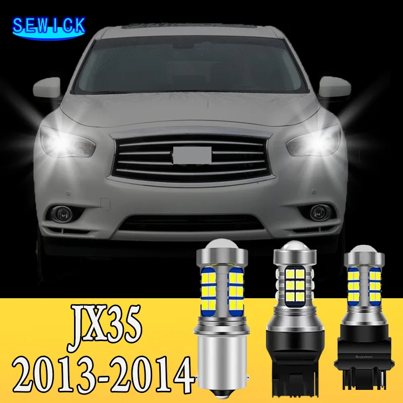 2pcs Dual Mode LED Turn Signal+Daytime Running Light DRL Accessories For Infiniti JX35 2013 2014