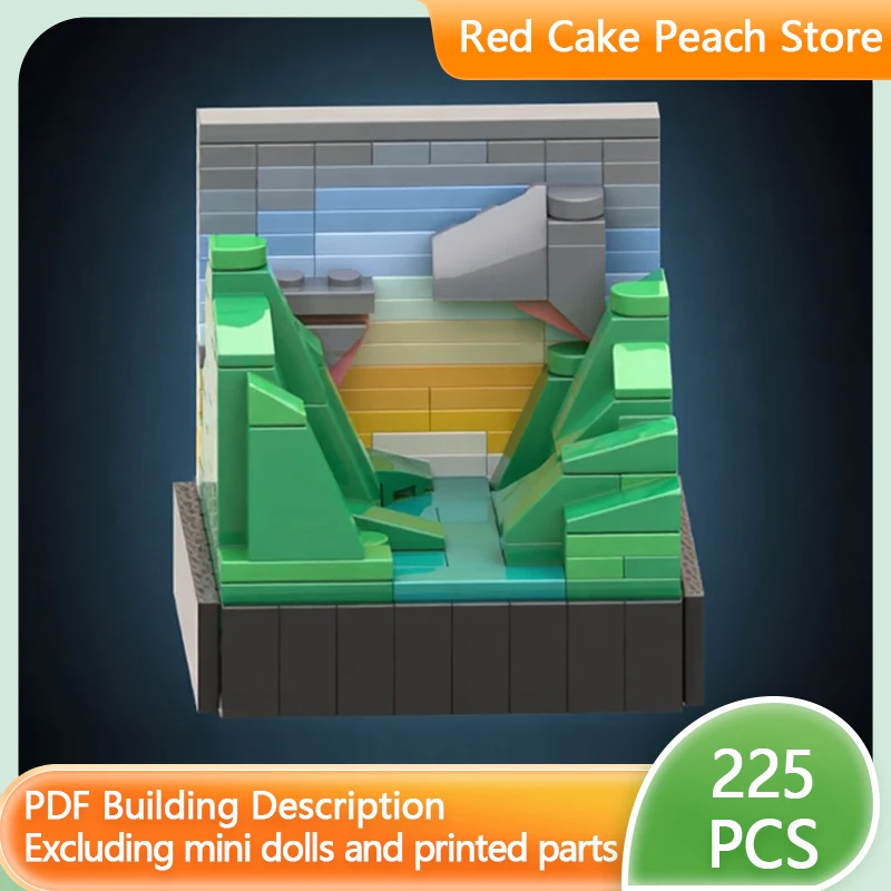 Model Street View MOC Klocki Konstrukcyjne Norweski Fiord Wczesny Wschód Słońca Technologia Modularna Prezent dla Dzieci Zabawki do Składania Zestaw