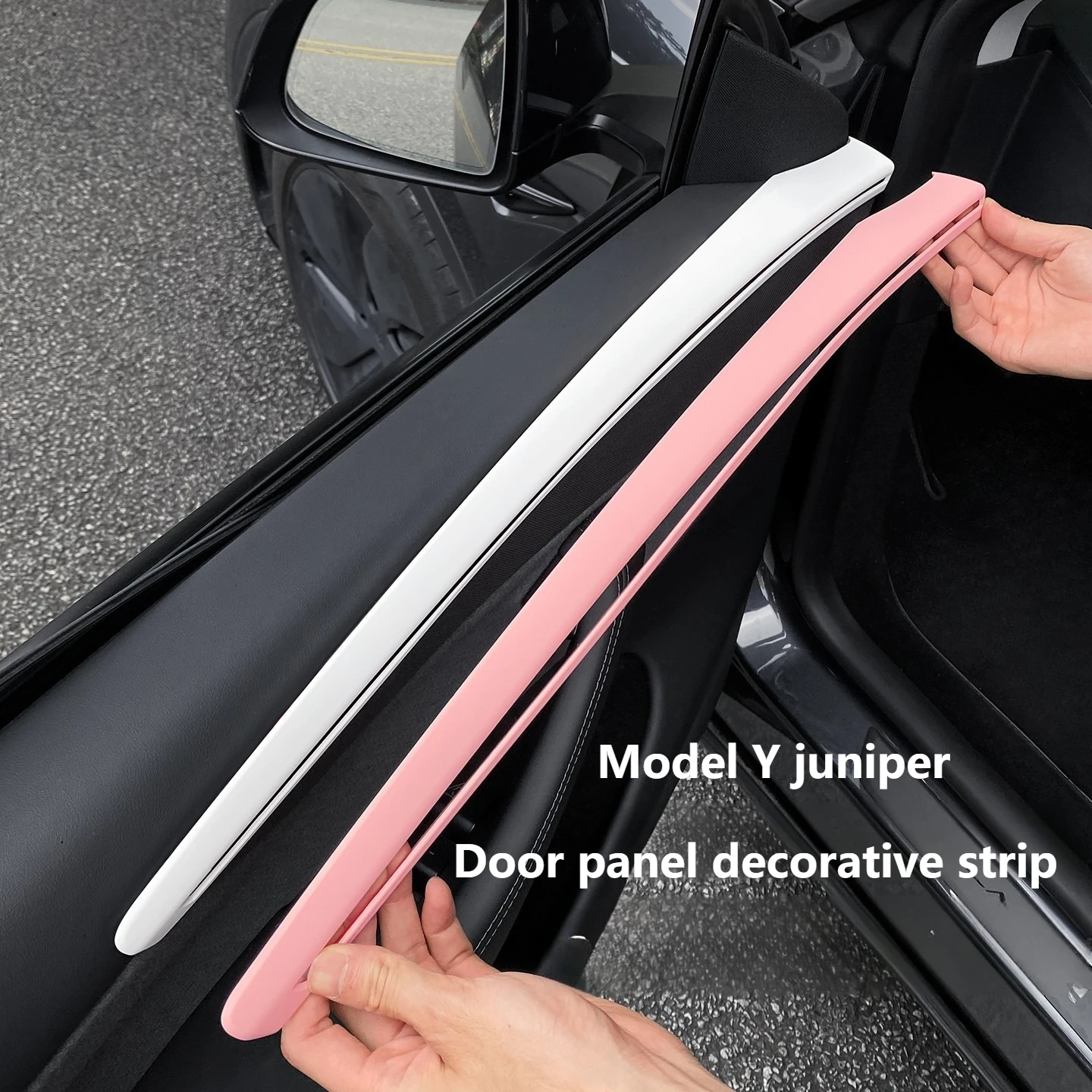 

For Tesla Model Y Juniper Door Decorative Strip Scratch-proof Panel Sticker Car Decorative Modification Accessories