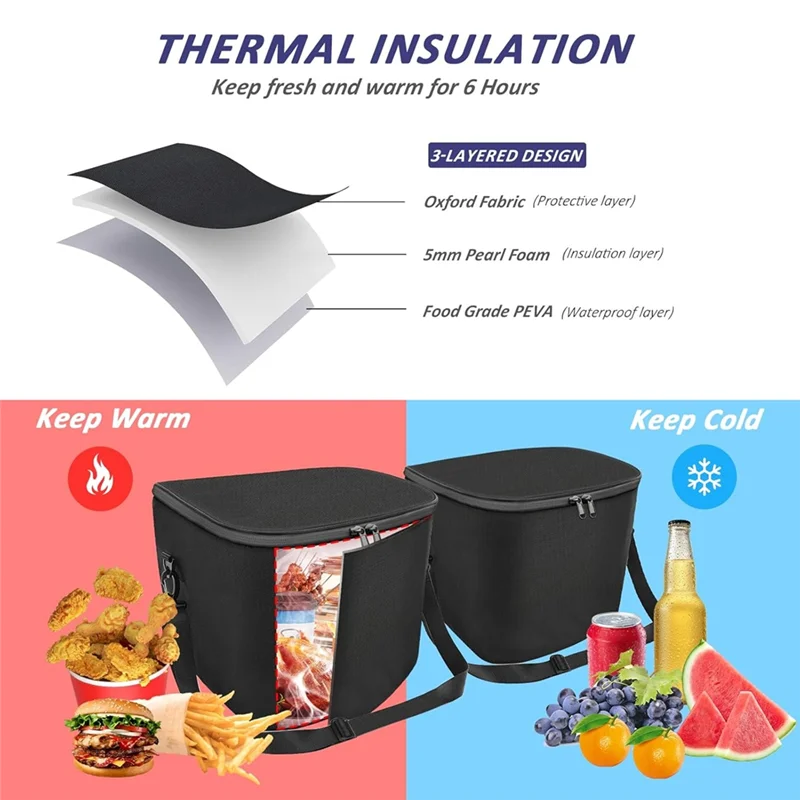 

For Tesla Model 3 2017-2025 Frunk Cooler Bag Organizer Insulation Front Trunk Storage Insulated Cooler Bag