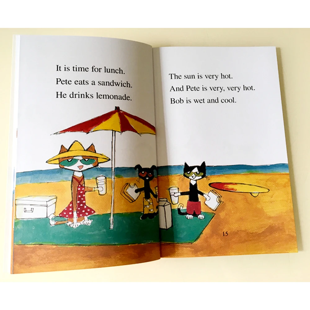 17 Boeken/Set Ik Kan Lezen Pete De Kat Foto Boeken Kinderen Baby Beroemde Verhaal Engels Tales Kind Boek set Baby Bedtime Boek Speelgoed