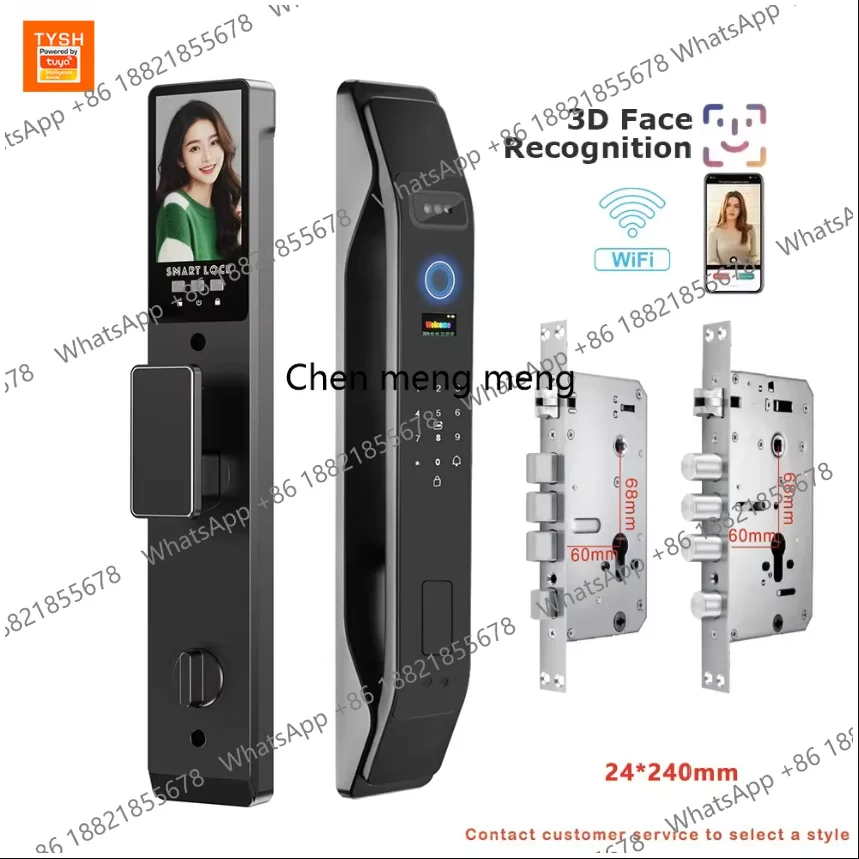 

Electronic Digital Locks Wifi 3d Face Recognition Biometric Fingerprint Smart Door Lock With 9 Languages