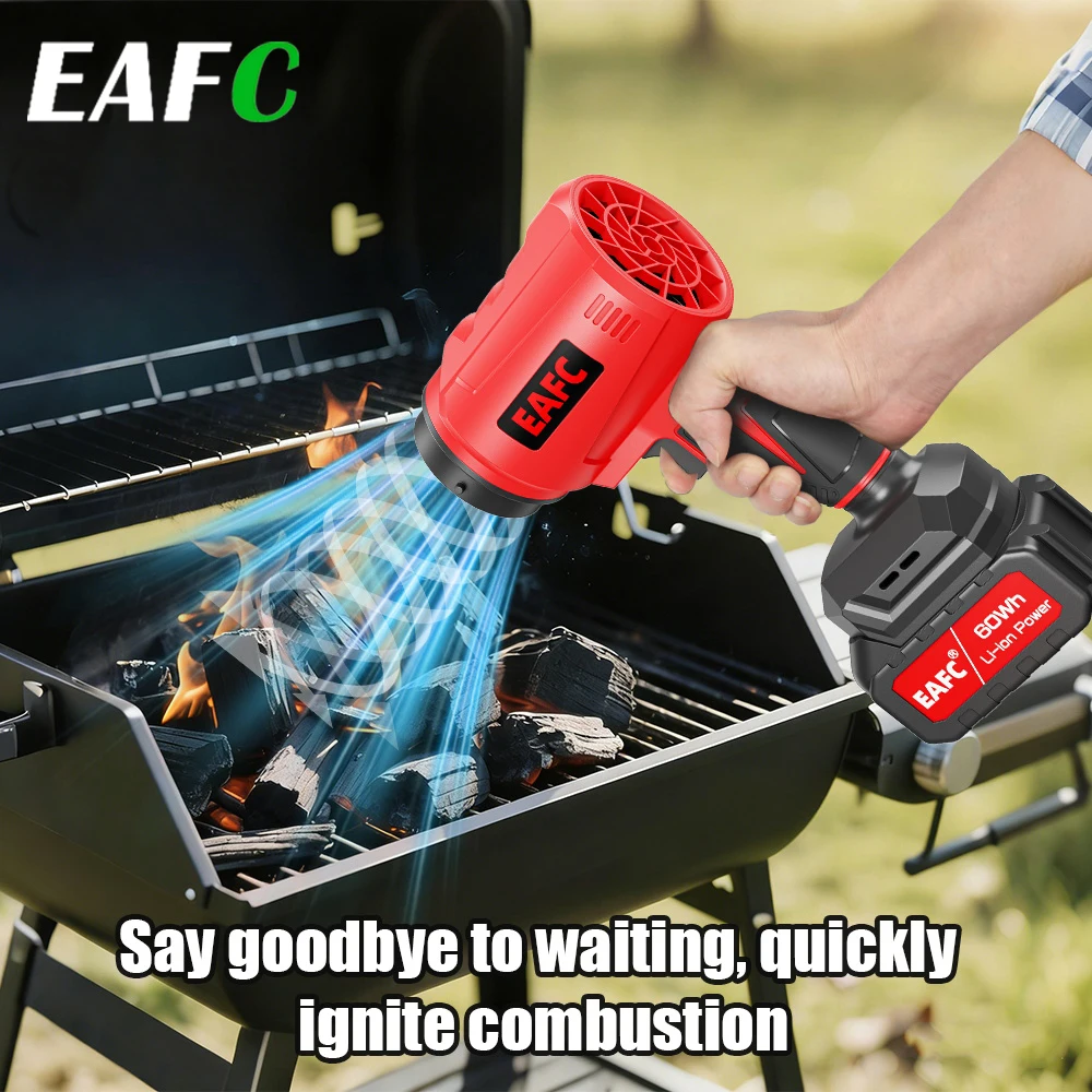EAFC Handgehaltener bürstenloser Turboventilator, leistungsstarker Haartrockner, stark windender Turbo-Jet-Ventilator, Handluftgebläse, Staubblasgerät