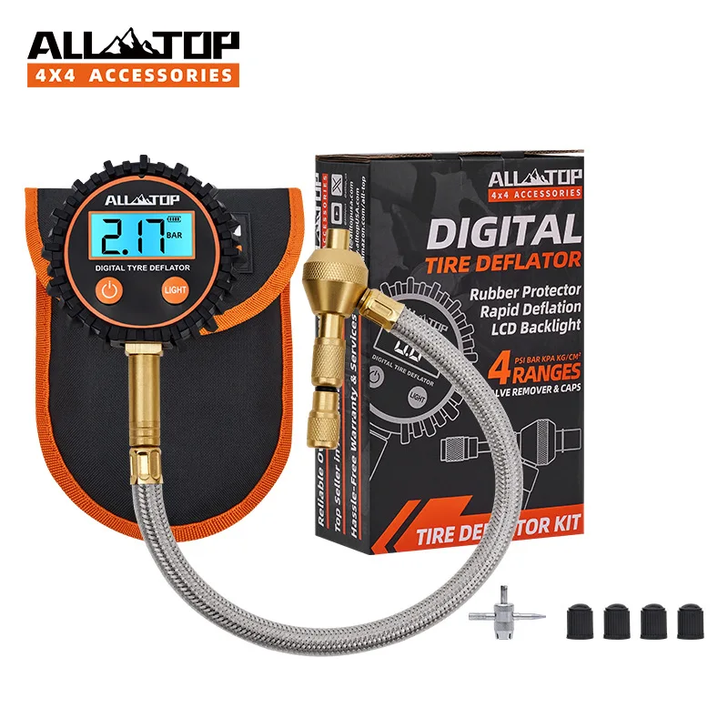 High Precision Digital Tire Pressure Gauge With Quick Deflate Function, Portable Tire Pressure Monitor For Off-Road SUV Truck