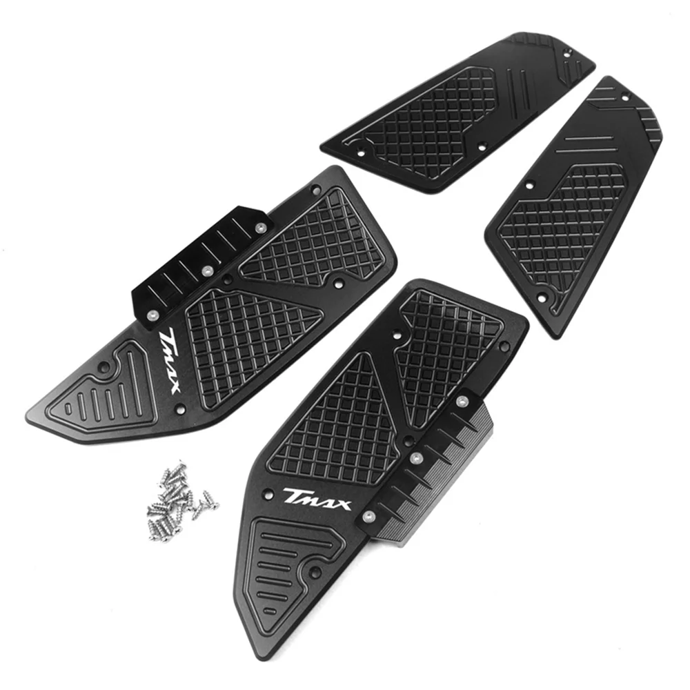 Motorcycle Scooter Front & Rear Footrest Step Footboard Pedals Foot Pegs For TMAX 530 T-MAX530 SX DX T-MAX TMAX530 2017-2023