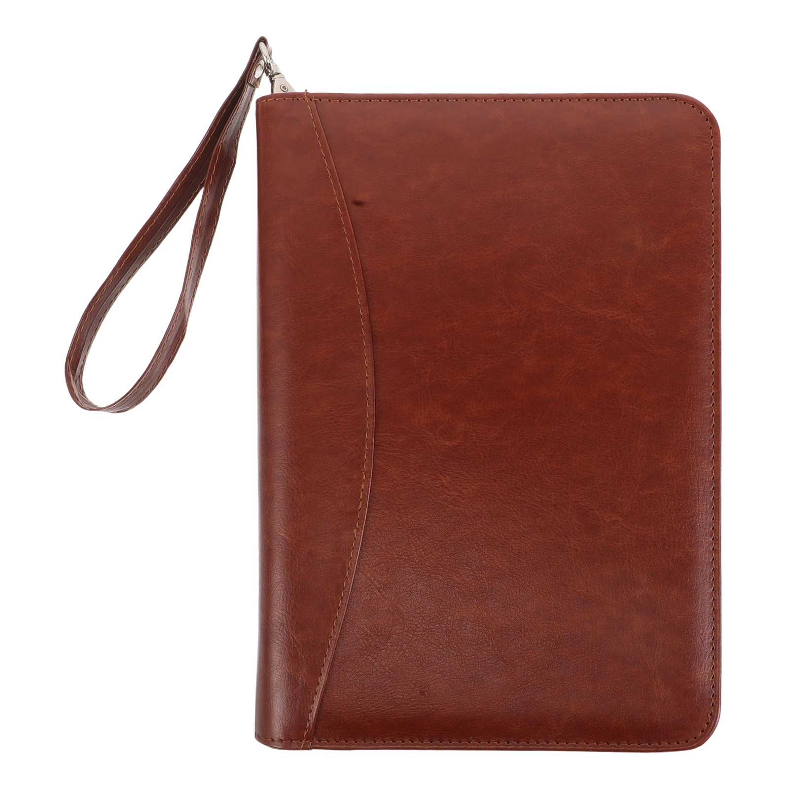 

Refillable Padfolio Binder With Zipper Artificial Portfolio Organizer Notes Pens Business Documents Compact Lightweight