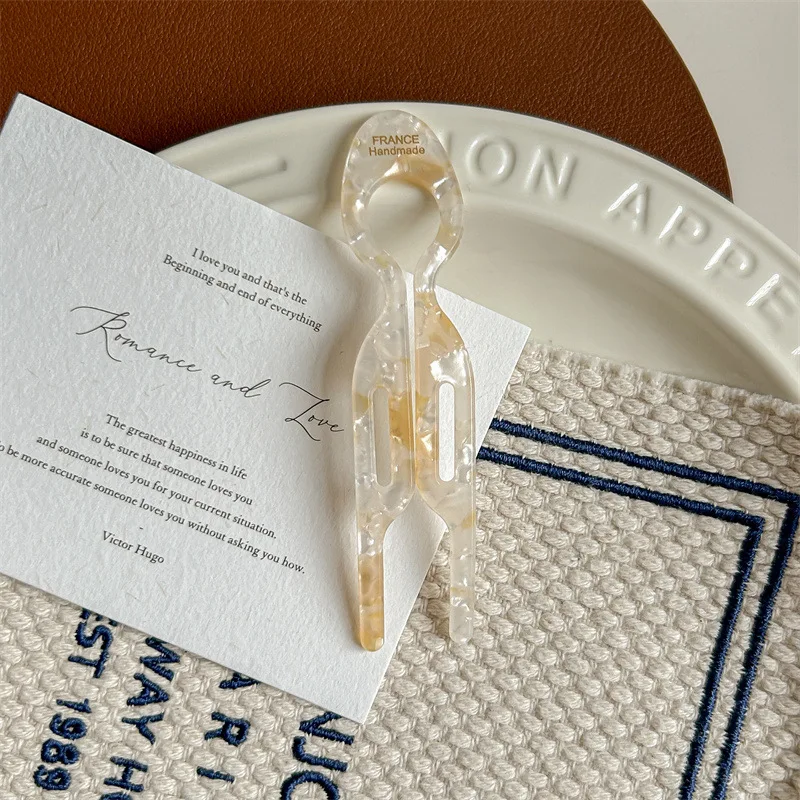 Fashion U Hair Pin Acetate Korean Style Updo Tool Quick Low Bun Maker Women Lazy Elegant Hair Accessories for Daily Party Use