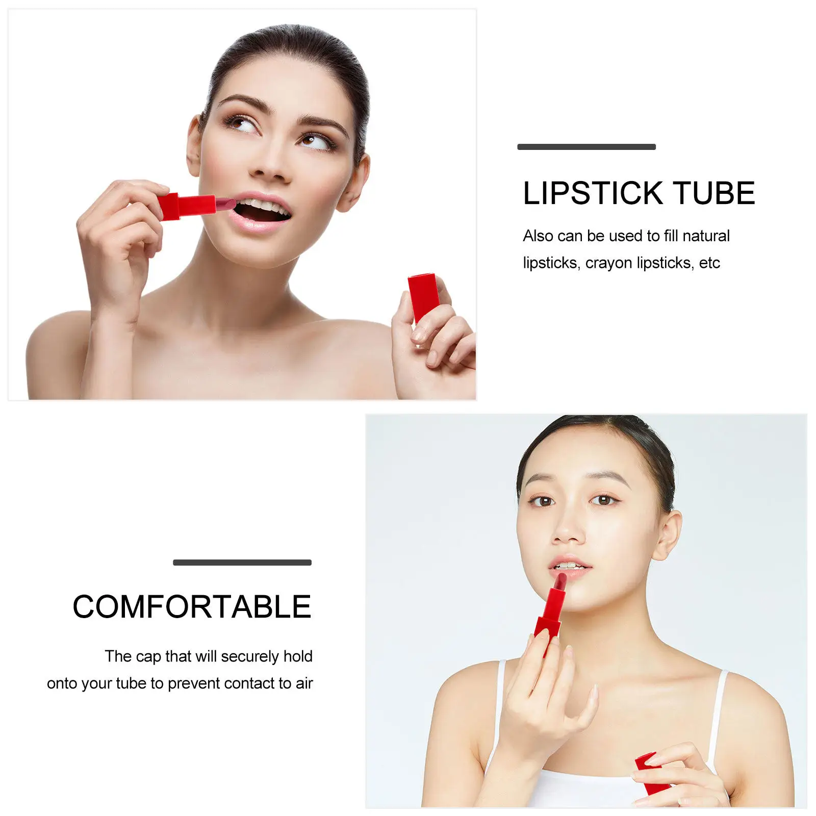 5 stuks DIY lippenstiftbuis lege lippenbalsemfles hervulbare container sterke magnetische sluiting hoge kwaliteit ABS-constructie