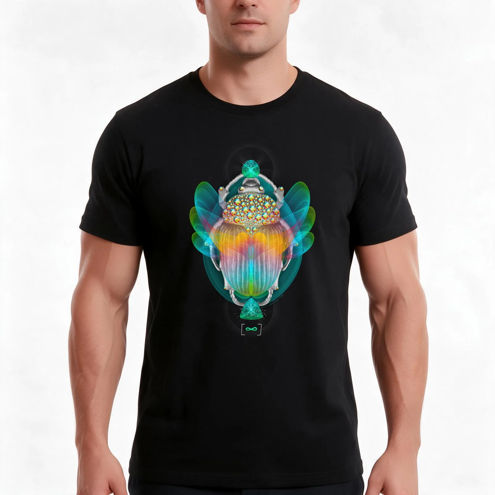 The Darkest Night Will End and the Sun Will Rise (Scarab) T-Shirt, Summer Casual Cotton Tee, Oversized Streetwear Tops