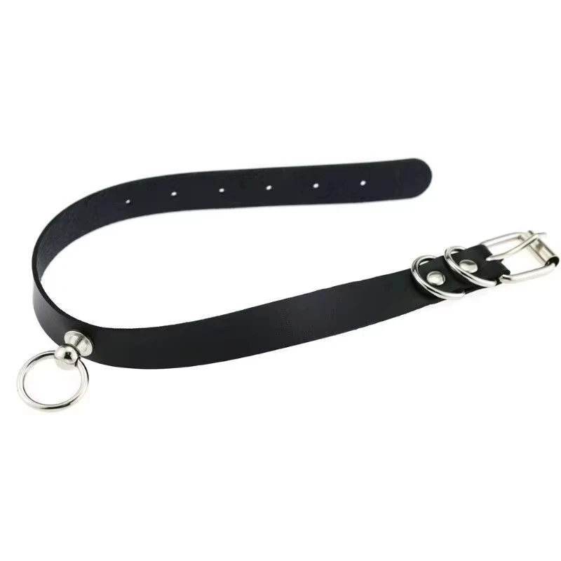 Anime Reze Cosplay Choker PU-Halskette Punk-Lederhalsband mit Zugring-Kette Unisex Party-Requisite Accessoires – Detail 2