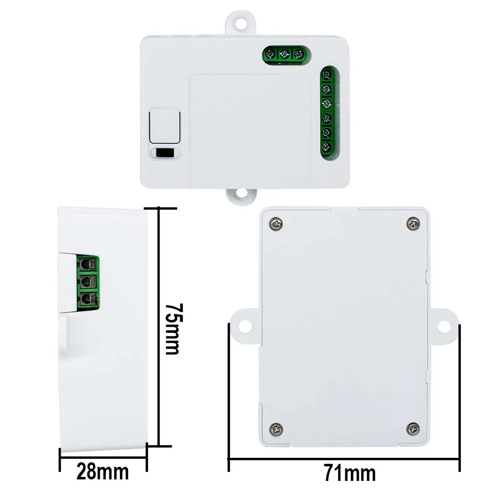 2CH Wireless Switch Relay Module DC 12V 24V 9-72V With 433MHz Remote Control For Garage Door,Curtain，Motor,Light,Home appliance
