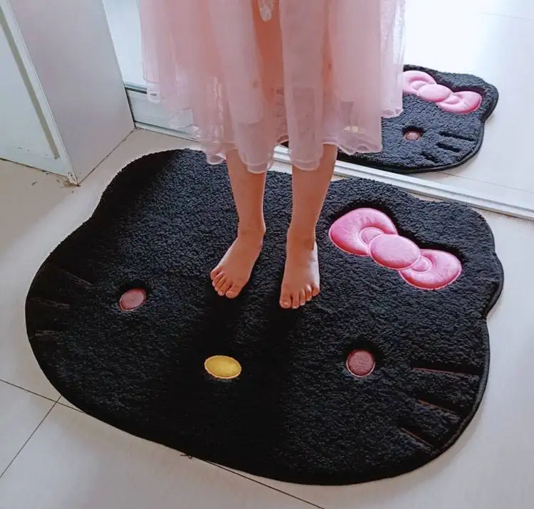 Sanurgente-Tapis de sol en velours absorbant pour enfants, Hello Kitty lea Cartoon, Polymères de bain mignons, Memory Footvirus, Antidérapant, HOCarpet Cotto