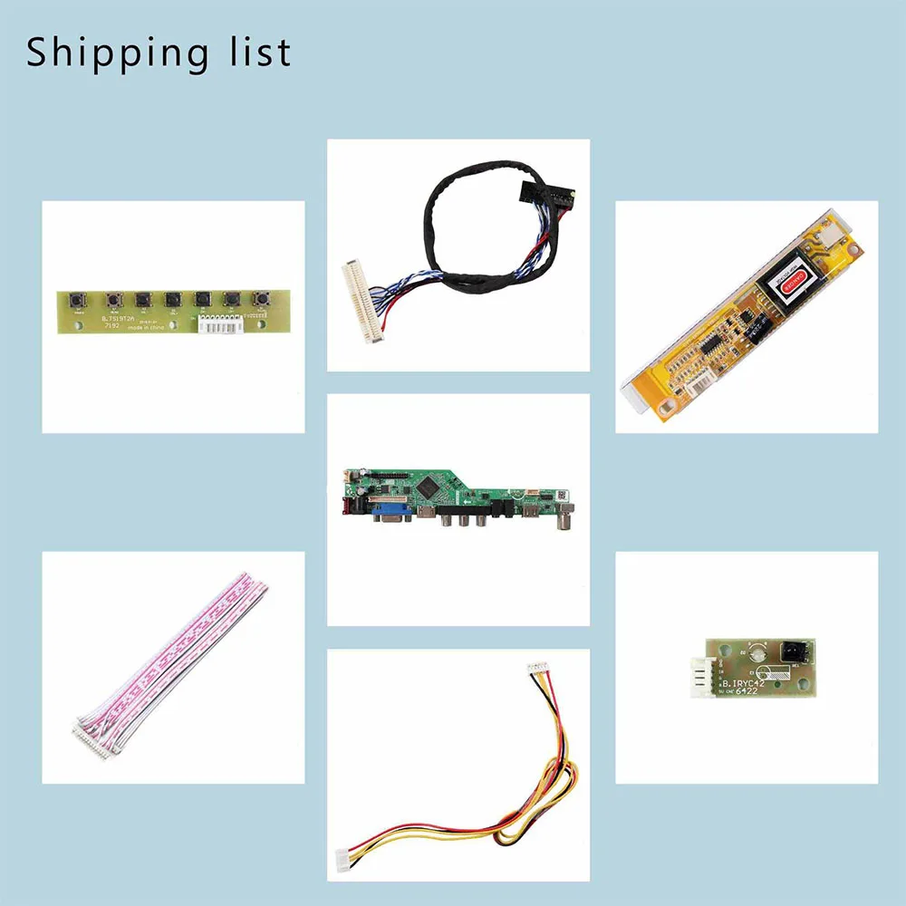 TV HDM I VGA AV USB AUDIO LCD Control Board For LP156WH1 LTN156AT01 1366x768 LCD Screen