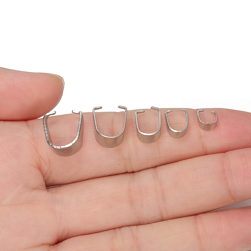 50 Uds. De conector de Clip colgante de acero inoxidable, cierre de fianza pellizco, fabricación de joyas DIY, cierres de Color dorado, accesorios a