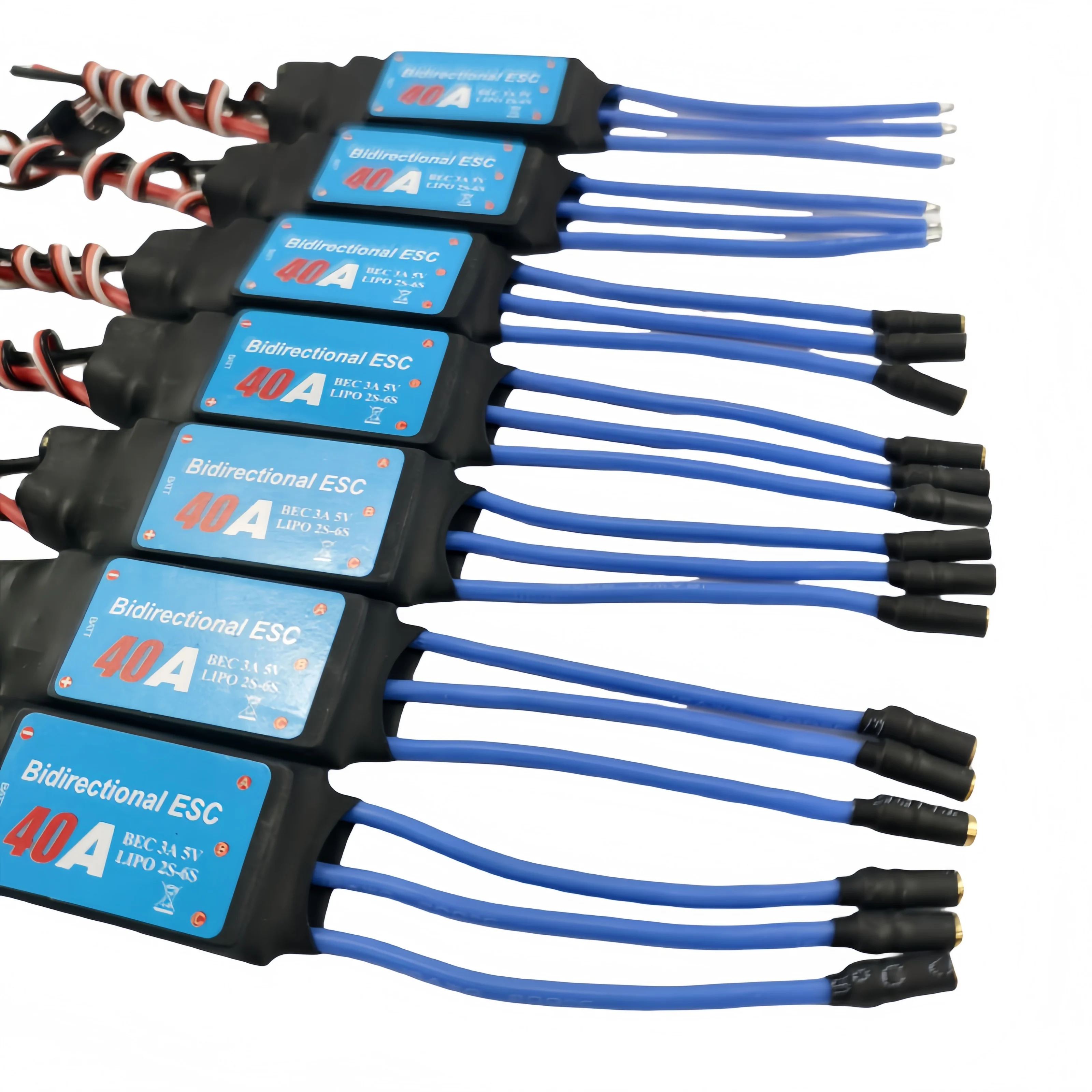 سفينة ثنائية الاتجاه بدون فرش يتم التحكم فيها كهربائيًا 40A ESC للمروحة الهوائية للسيارة بجهاز التحكم عن بعد