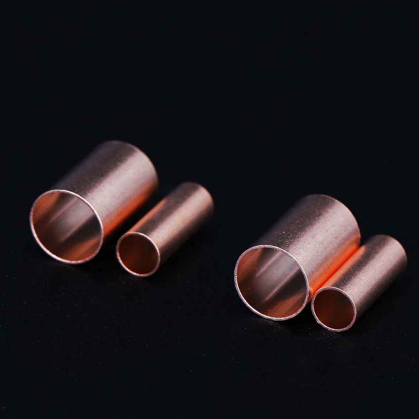 GT 1/1.5/2.5/4/6/10/16/25/35/50mm2 Wire Cable Copper Splice Joint Sleeve Ferrule Lug Small Connector Pipe Tube Crimp Terminal