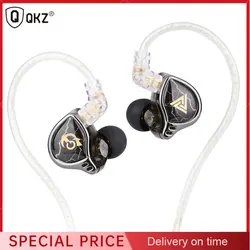 QKZ x HBB 10mm Titanium-Coated Diaphragm HiFi In Ear Monitor Earphones Semi-open Cavity CNC Aluminum Alloy Faceplate