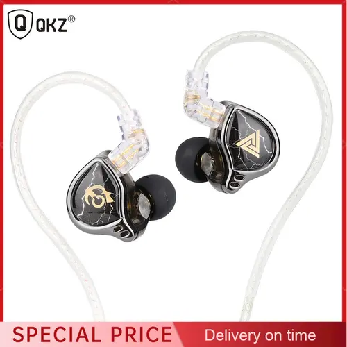 QKZ x HBB auriculares con diafragma recubierto de titanio, HiFi, Monitor de oído, cavidad semiabierta, placa frontal de aleación de aluminio CNC, 10mm