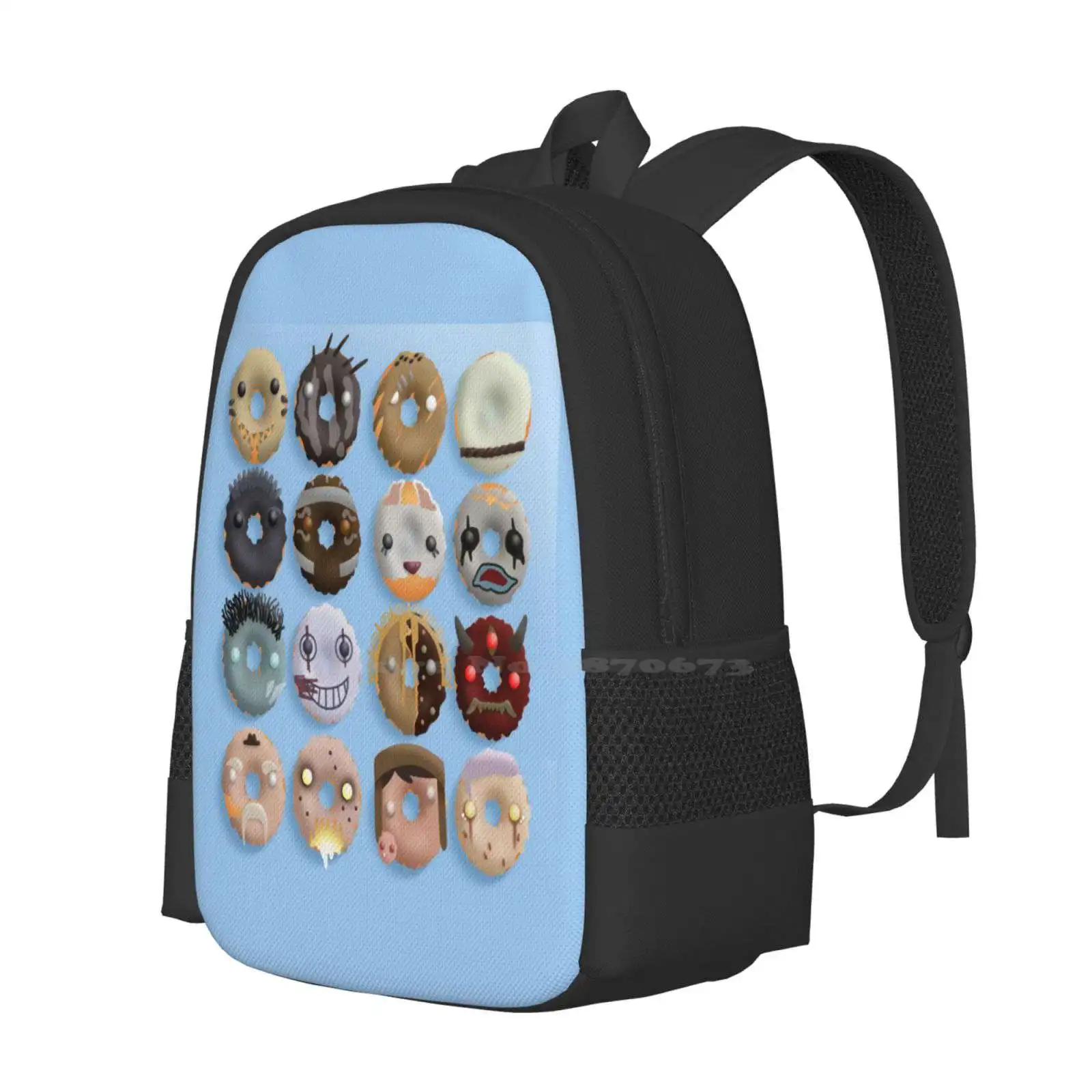 Dead By Donuts Pattern Design Bagpack School Bags Art Fanart Dbd Fanart Dbd Art Dbd Killers The Trapper The Wraith The