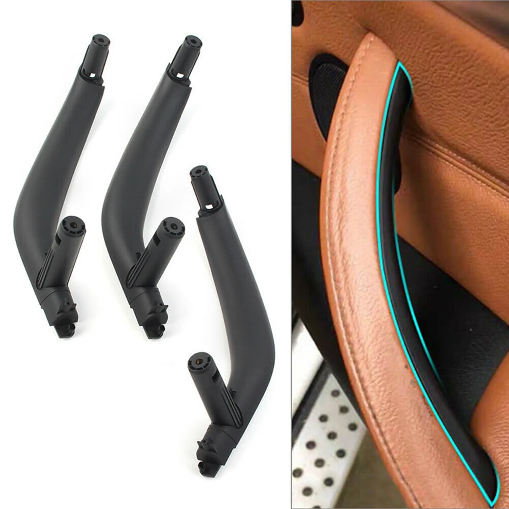 

Inner Door Pull Handle Trim Cover 51417292243 51417292244 For BMW- X5 X6 F15 F16 RHD 2014-2018 3PCS-AS55