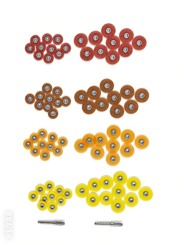 40/50Pcs Dental Finishing & Polishing Discs Kit/Refill P12 Superfine Fine/Medium/Coarse &1 Mandrel for Composite Restorations
