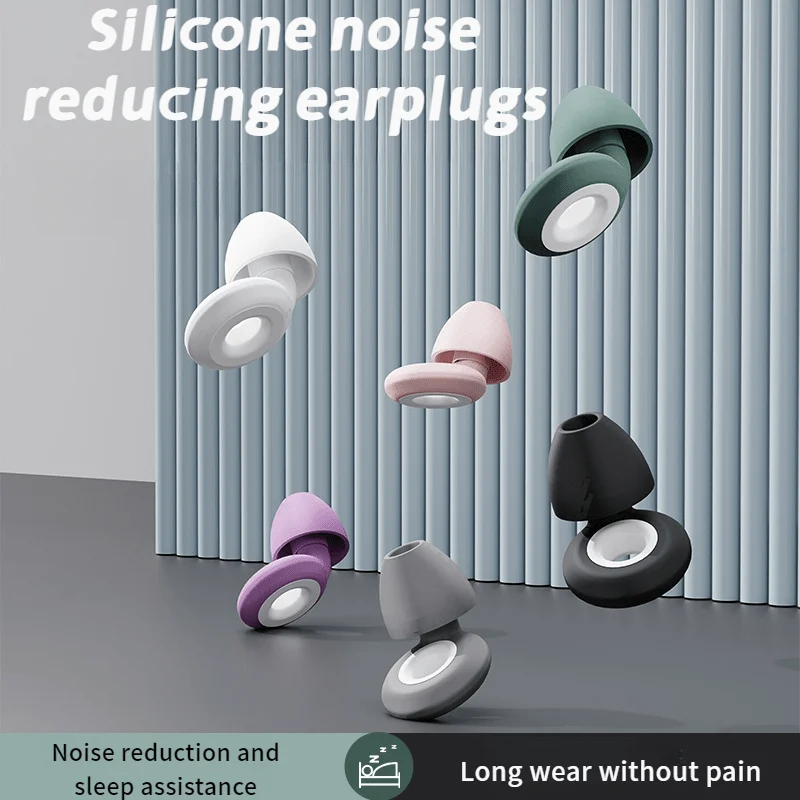Audífonos Impermeables con Reducción de Ruido, Audífonos Insonorizados para Dormir, Diseño Dividido, Audífonos de Silicona Impermeables con Reducción de Ruido