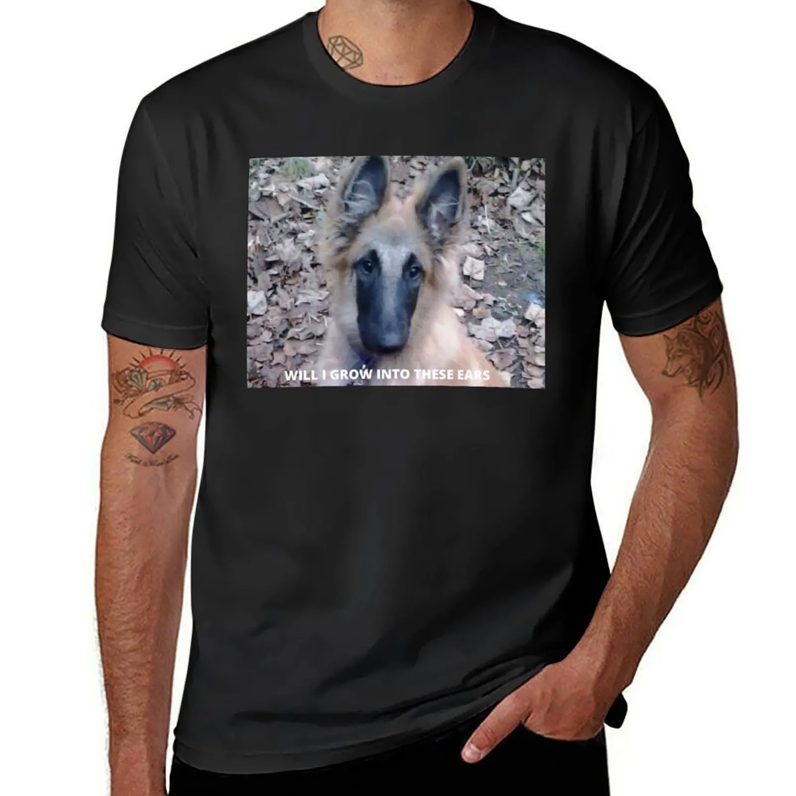 Belgian Shepherd T-shirt sports fans blanks Short sleeve tee men