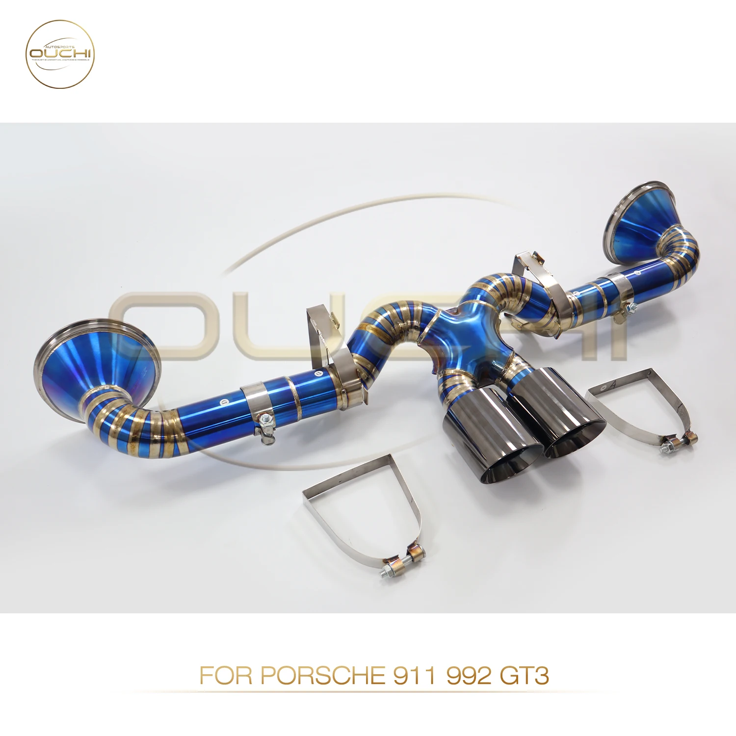 

OUCHI Ti Cat-Back Exhaust for Porsche 992 GT3 Valve-less Race System Max Weight Reduction Direct Fit