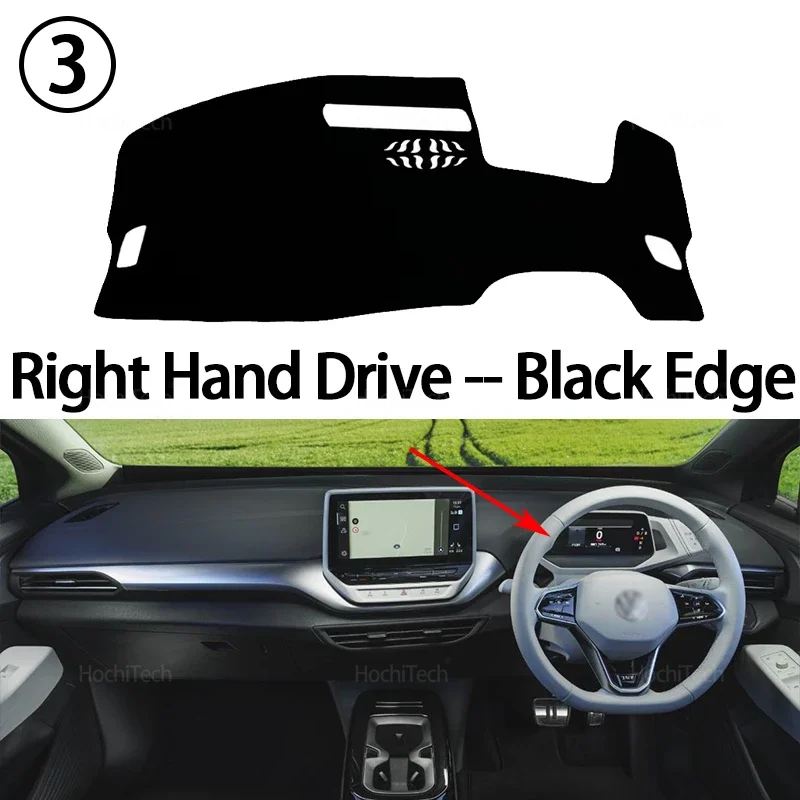 المضادة للانزلاق غطاء لوحة القيادة وسادة واقية اكسسوارات السيارات ظلة السجاد ل Volkswagen VW ID.4 CROZZ 2021-2024 #4