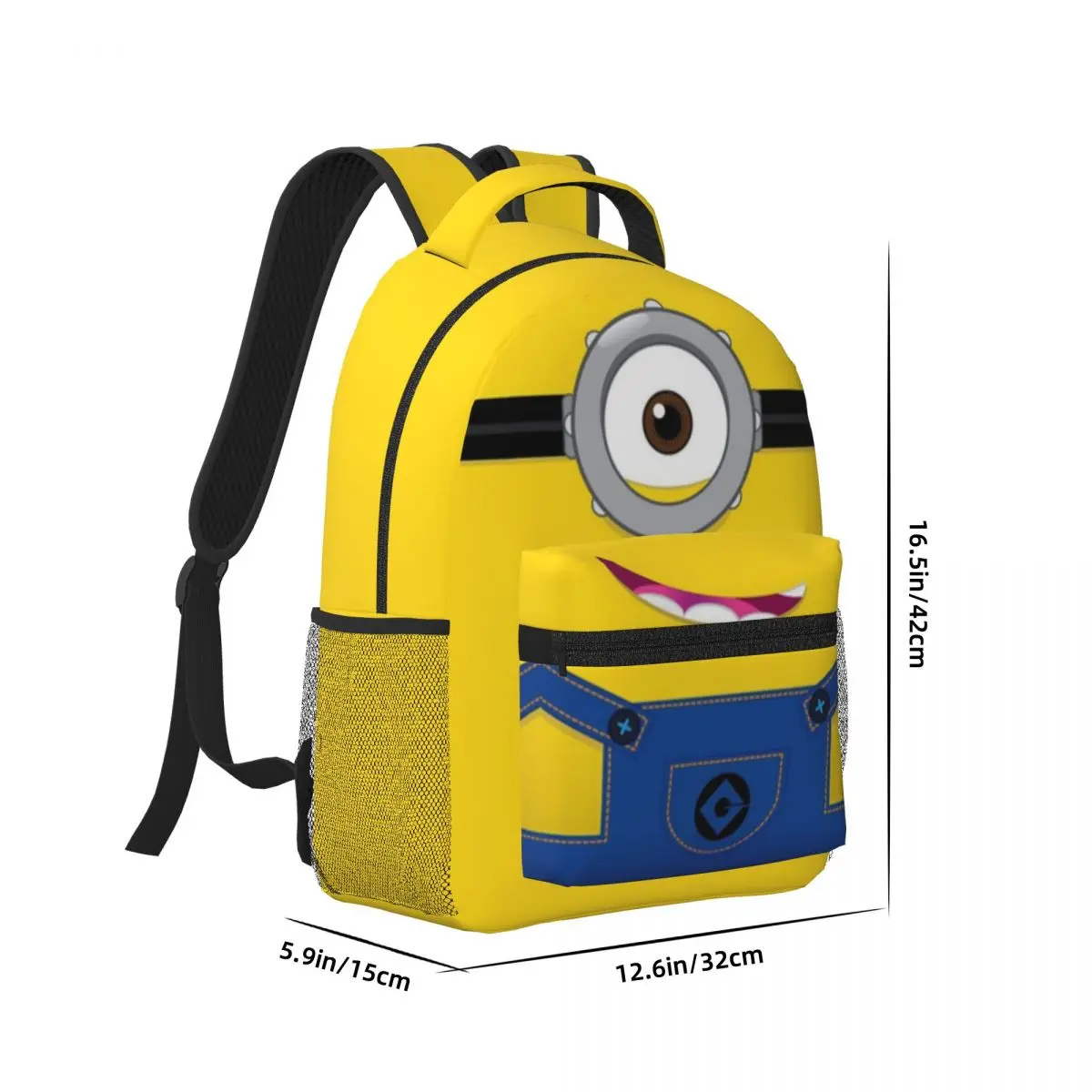 M-Minions para niñas y niños Mochila para estudiantes de gran capacidad Mochila ligera impermeable de 16,5 pulgadas