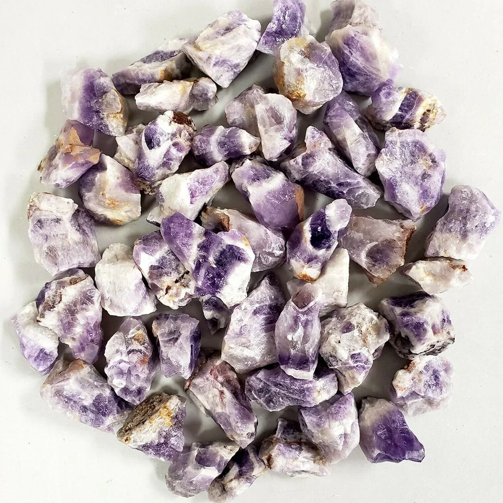 Natural Bulk Raw Chevron Amethyst Reiki Healing Crystal Diffused Stone Mineral Collection Specimen Meditation Home Decor