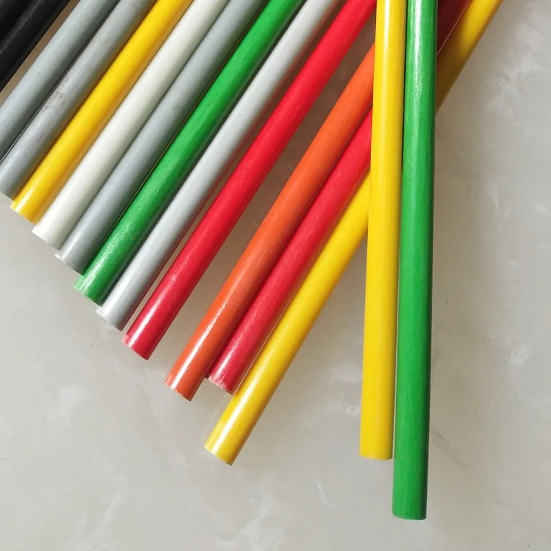 2PCS Color Glass Fiber Rod 5mm 8mm 14mm 15mm Insulation and High Temperature Resistance Solid Fiberglass Bar Length 500mm