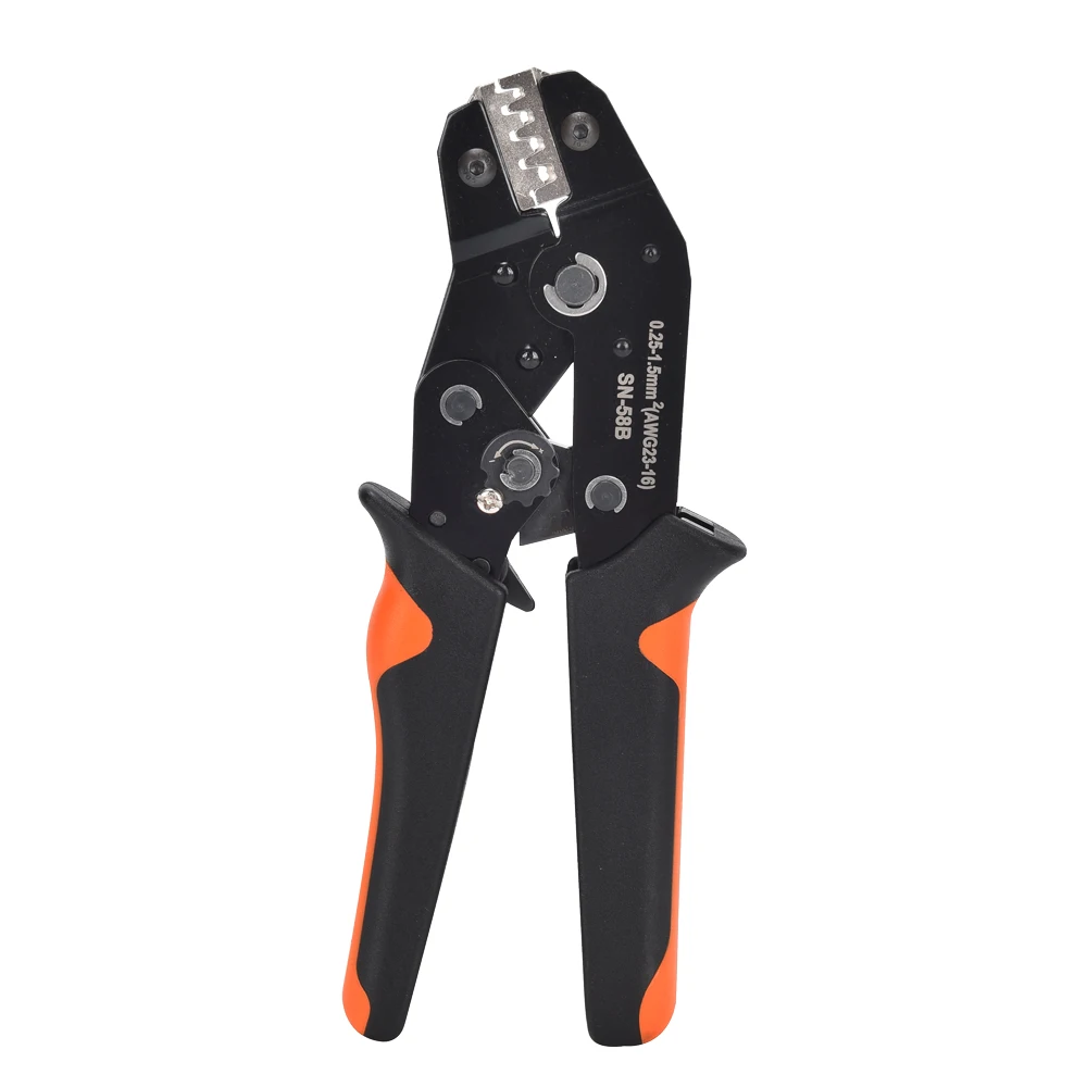 SN-58B 2.8/4.8/6.3 Spring Plug Crimping Plier Hand Tool Female Male Wire Connector Terminal Electrical Insulated Assortment Kit