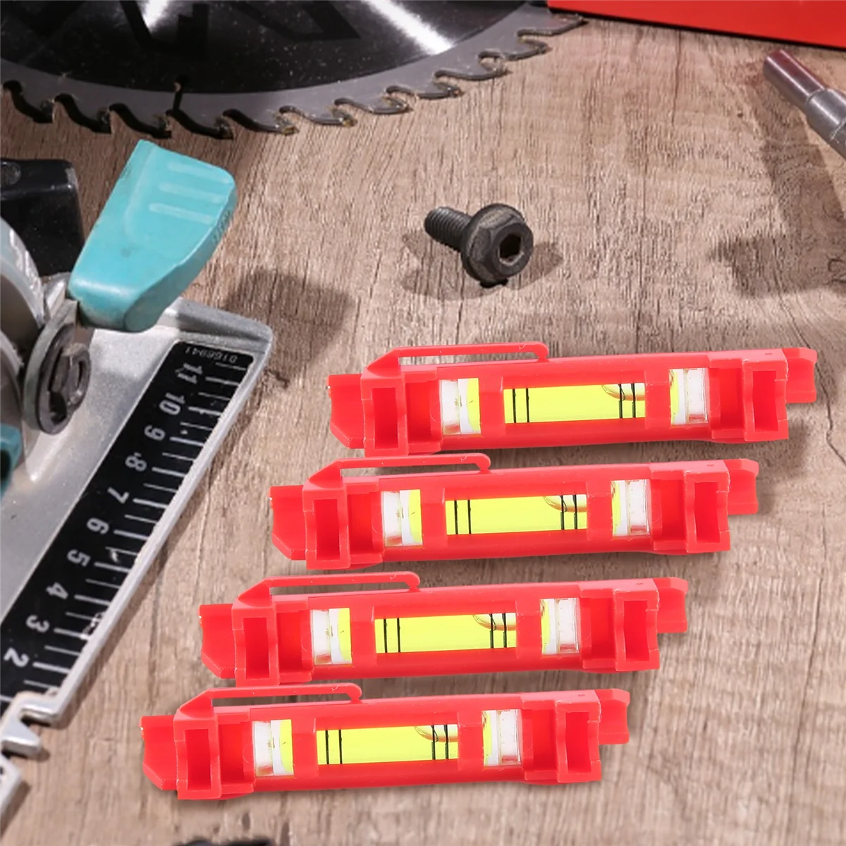 4Pcs String Level Hanging Line for Leveling Surveying, Building Trades, Bricklaying, Etc. (Red)