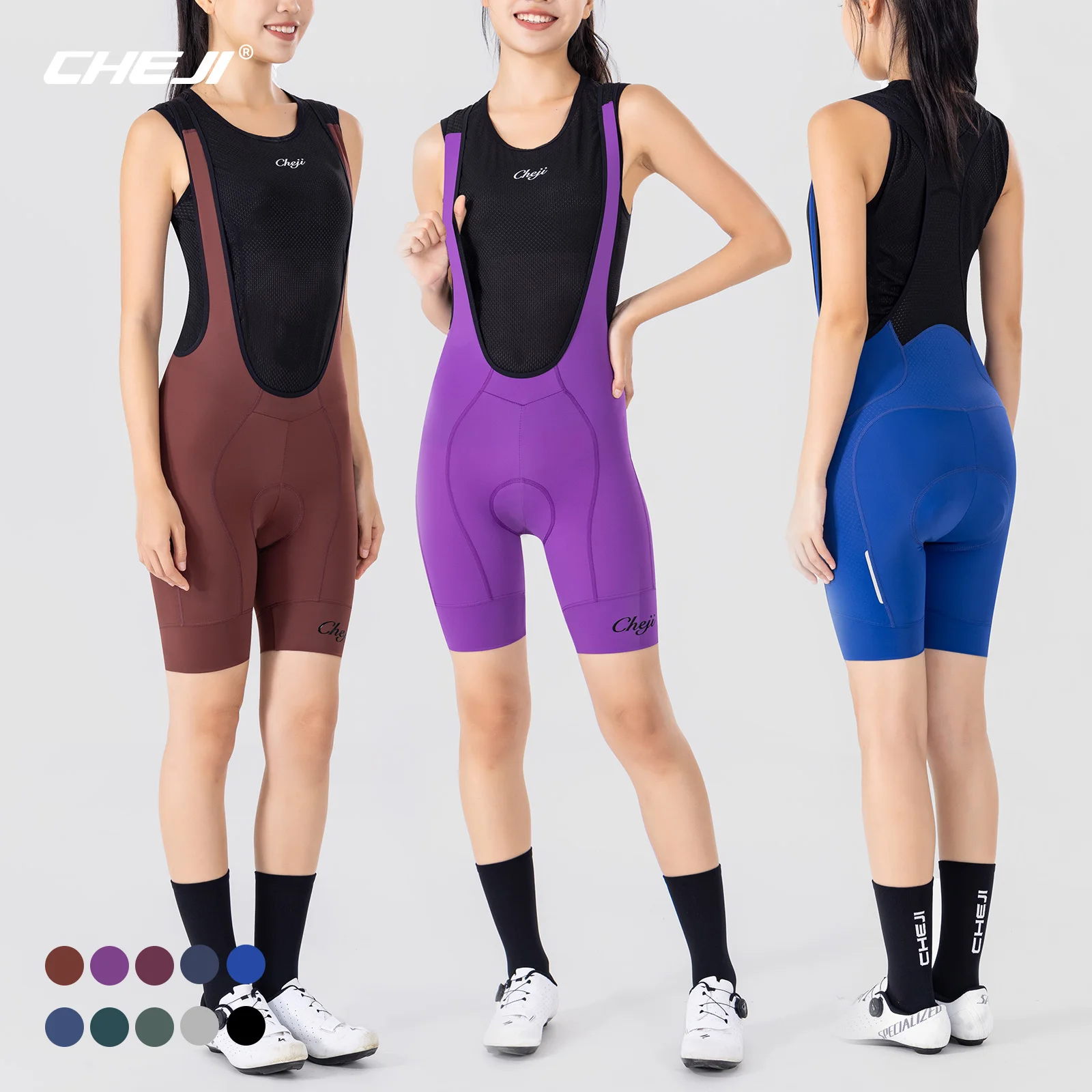 CHEJI New Cycling Bib Shorts Pants Women\'s Bib Shorts Bicycle Bike Shorts Sport Cycling Clothing Equipment Cuissard Cyclisme