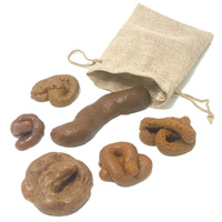 6pcs Realistic Soft Fake Dog Poop Pranks Gag Joke Party Gift Toys Poo Rubber Toxic Party Gift Toys Pranks Simulated Stool