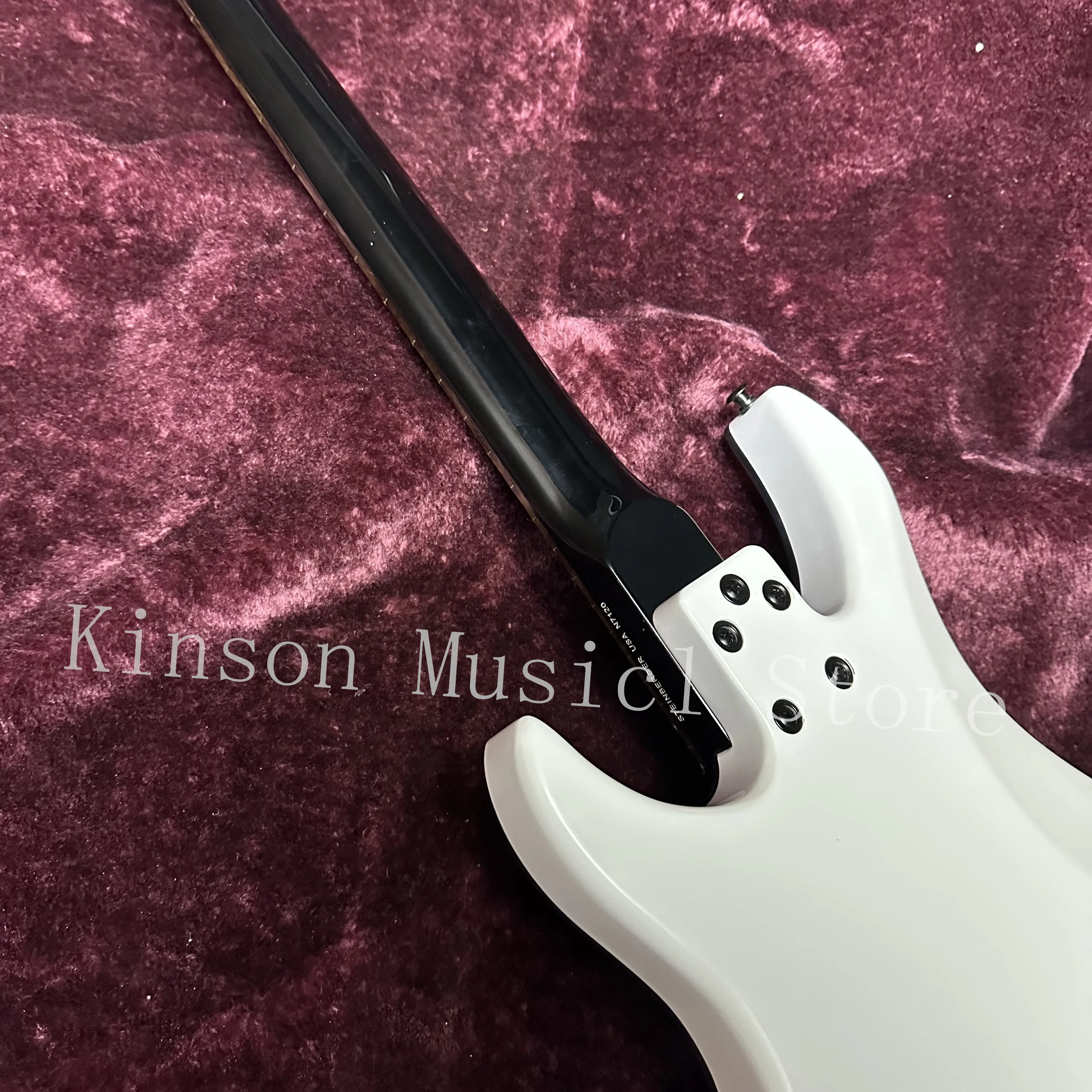 Headless Electric Guitar, Mahogany Body, white Color, Rosewood Fingerboard, Floyd Rose Tremolo Bridge, Steinberger, Free Ship