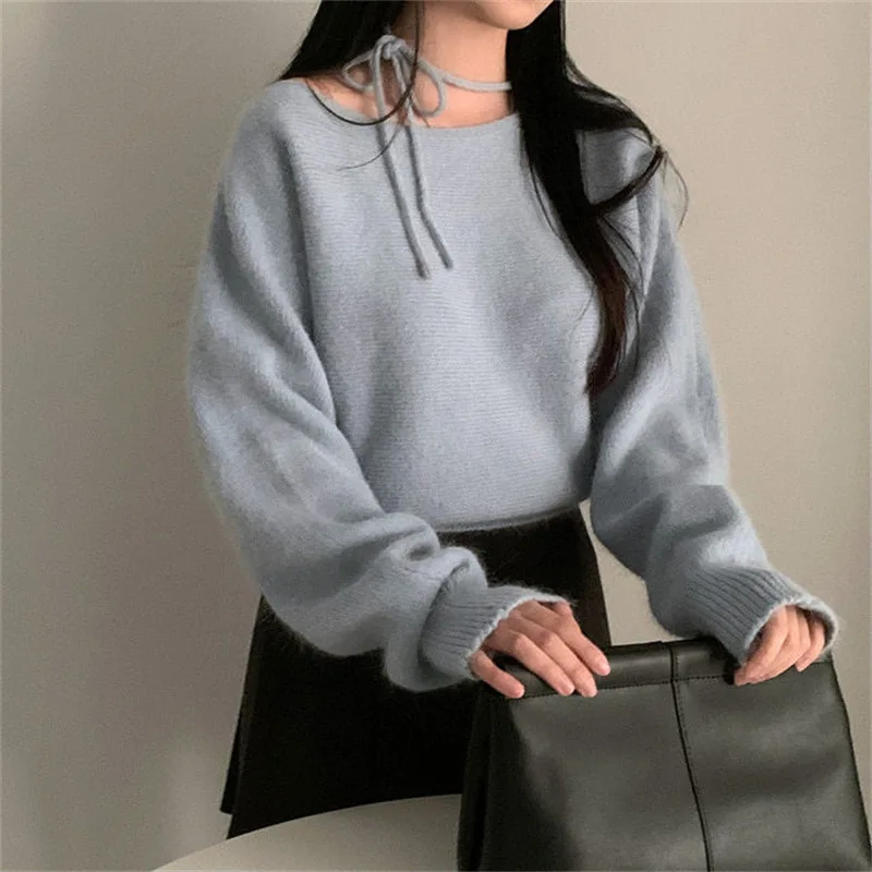 

Sweaters Jumpers Pullovers Women Damen For Pink Long Wrapped Back Western Turtleneck Art Fleece Woolens Knitted Cashmere Modern