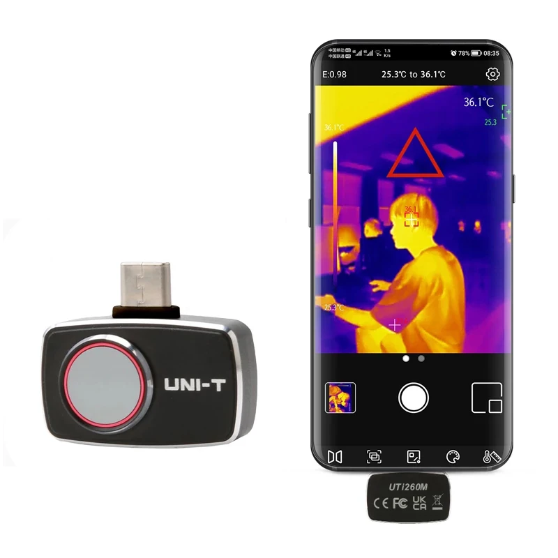 Uni-t Uti260m Smartphone Thermal Camera Mobile Phone Mini Thermal Imager For Phone Infrared