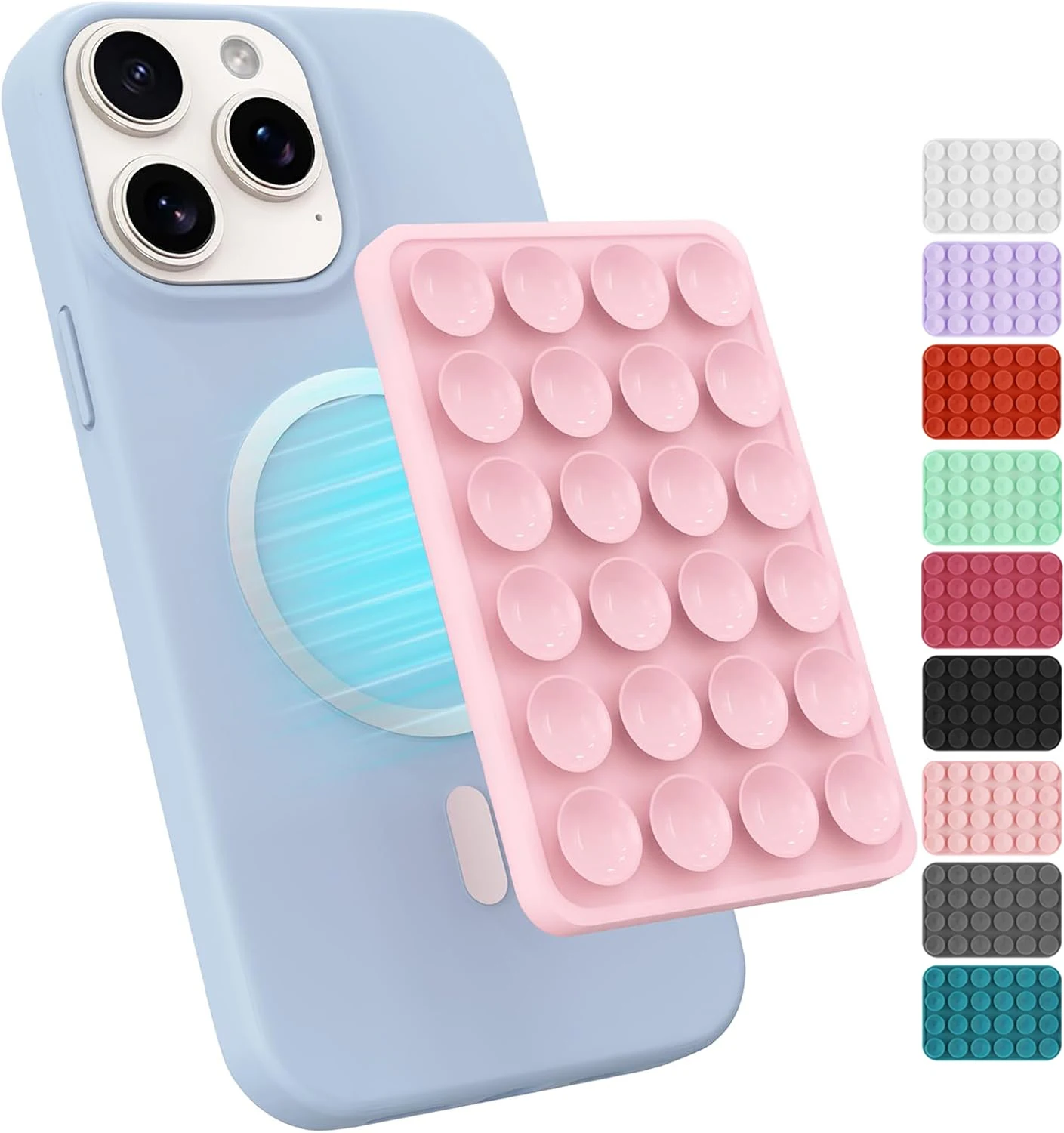 

Silicone Suction Cup Wall Mount Phone Holder for iPhone 12/13/14/15/16/17 Magsafe Compatible Magnetic Stand Bracket