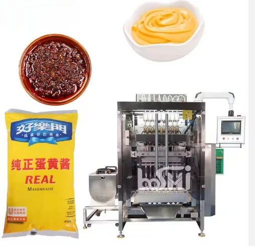 Easy to Operate Fully Automatic Ketchup Peanut Butter Mustard Sweet Chili Sauce Liquid Sachet Packaging Filling Packing Machine