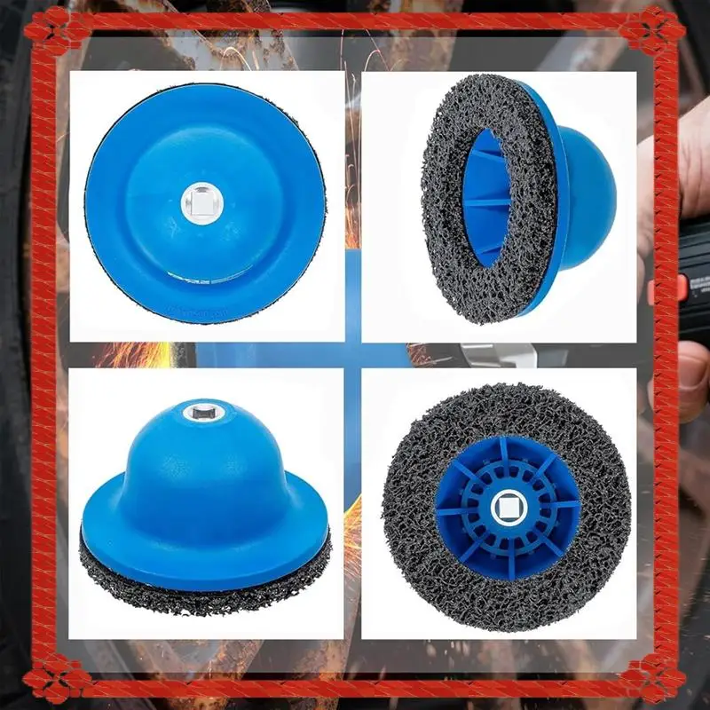 

N99R 1/2-дюймовая шлифовальная головка, набор щеток для чистки ступицы колеса с 2-мя шлифовальными кругами для удаления ржавчины