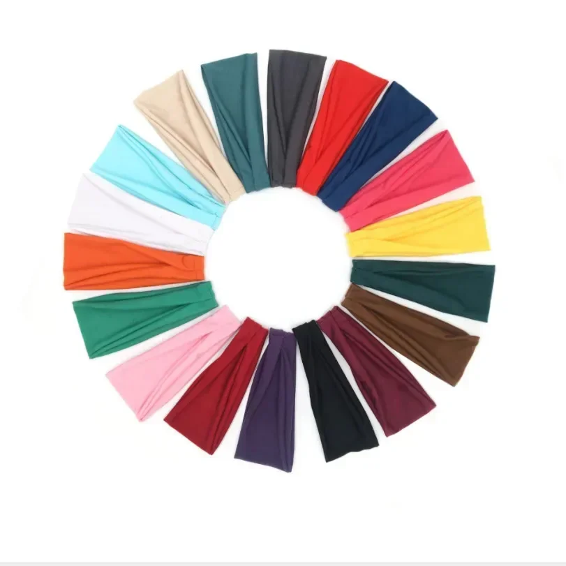 Женская повязка на голову, хлопковая спортивная широкая повязка на голову, витая повязка на голову с завязками, повязка на голову для девочек, модная повязка на голову, аксессуары для волос