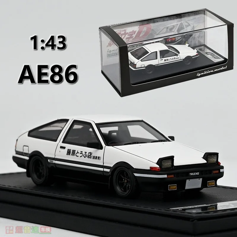 Масштабная модель автомобиля Toyota AE86 Sprinter Trueno GT Apex из смолы, 1:43